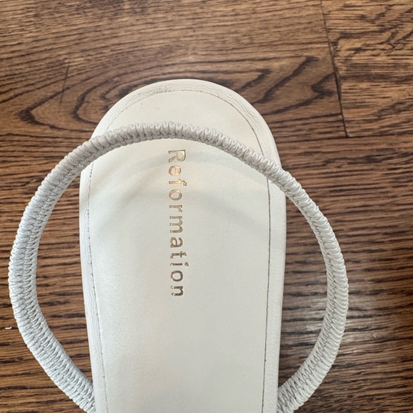 Reformation Paula White Mesh Slingback Heels Sandals 9.5 - Picture 10 of 16